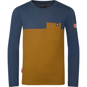 Trollkids Детска блуза с дълъг ръкав Trollkids Kid's Bergen Longsleeve Longsleeve - Bronze / Mystic Blue - размер 128 (EU) (704-2207-1416)