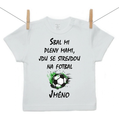 Boodyy Tričko s krátkým rukávem Sbal mi pleny mami, jdu se strejdou na fotbal