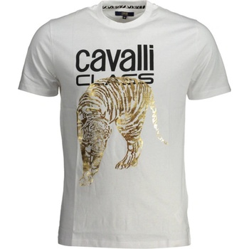 Cavalli class Мъжка тениска с къс ръкав cavalli class, Цвят Бял (qxt061ijd060_0f43d56_bianco0005)