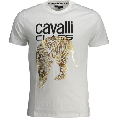 Cavalli class Мъжка тениска с къс ръкав cavalli class, Цвят Бял (qxt061ijd060_0f43d56_bianco0005)