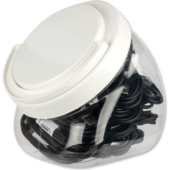 4smarts Basic POS Jar with 20 pcs. USB-C Cable - комплекта от 20 USB-C кабела с буркан (черен)