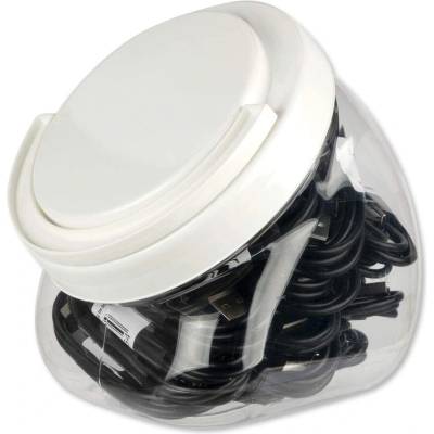 4smarts Basic POS Jar with 20 pcs. USB-C Cable - комплекта от 20 USB-C кабела с буркан (черен)