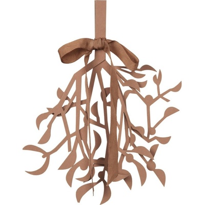 Závesná vianočná dekorácia Broste MISTLETOE hnedá