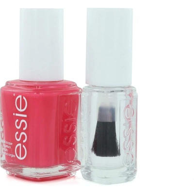 Essie Комплект Essie: емайллак за нокти веган гланцово покритие лак за нокти 72 прасковено дайкири 135 мл + грижа за ноктите - добра за употреба горно покритие лак за укрепване на ноктите 5 мл