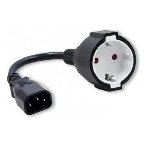 Qoltec Cable adapter Qoltec IEC 320 C14/SCHUKO | 0.15m