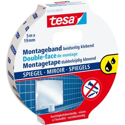 tesa ЛЕНТА Tesa PRO МОНТАЖНА ДВУСТРАННА ЗА ОГЛЕДАЛА 19ммх5м (66952-00007-01)