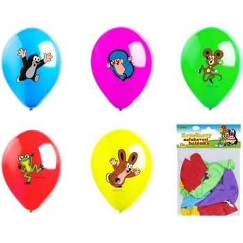 wiky Balónek nafukovací 30cm Krtek kamarádi sada 5 designu
