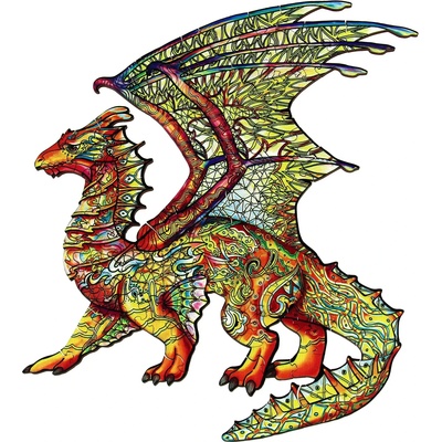 Eureka - Puzzle Colorful Puzzle - Dragon wooden - 100 piese