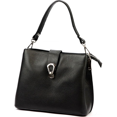 Kožená kabelka Luka KZ57580 čierna