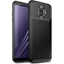 Pouzdro Ipaky plastové s texturou karbonu Samsung Galaxy A6 2018 černé