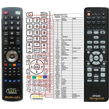 General EPSON EH-DM2, EMP-TWD10, EMP-W5D, EMP-DM1, EH-DM3 - съвместимо дистанционно управление на марката General (EH-DM2, EMP-TWD10, EMP-W5D, EMP-DM1, EH-DM3)