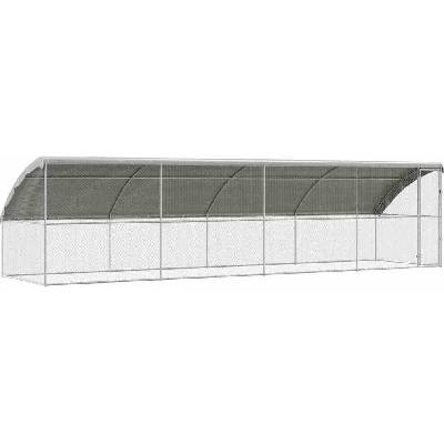 VidaXL Klec pro slepice 4 kusy stříbrná 800 x 200 x 200 cm pozinkovaná ocel
