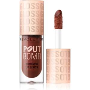 Revolution Beauty Shimmer Gloss блясък за устни с блестящи частици цвят Chocolate Sparkle 4.5ml