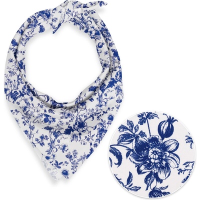 Biante bavlněný šátek Sandra SA-639 Modré květiny na bílém – Hledejceny.cz