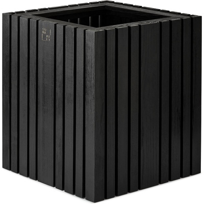 SQUARELY Самонаторяваща се саксия за цветя GrowBIG черно-пепелява (104-2A3)