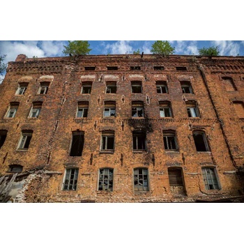 DIMEX ART s. r. o Флизелинов фототапет изгоряла фабрика 375 x 250 см