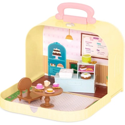 Игрален комплект Battat Li'l Woodzeez - Сладкарница в куфарче (BTWZ6600Z)
