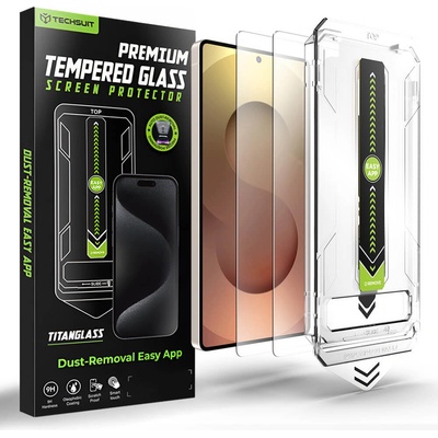 Techsuit Стъклено защитно покритие за дисплея на Samsung Galaxy S25 Ultra (2 броя) - Techsuit TitanGlass CrystalHD Tempered Glass (прозрачен) (KF2349509)
