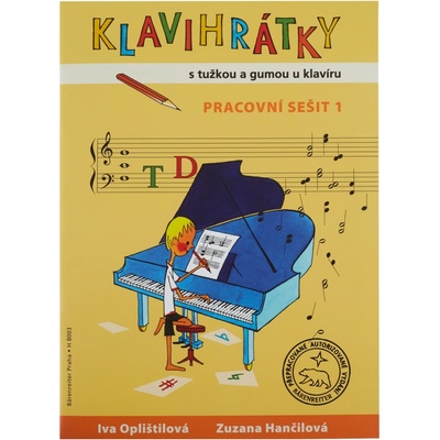 Oplištilová Hančilová Klavihrátky s tužkou a gumou u klavíru Noty