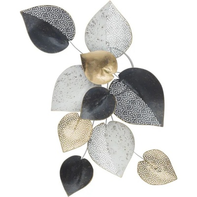 Mauro Ferretti Kovová nástěnná dekorace Half Leaf 40 cm vícebarevná/zlatá