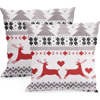 Xpose bavlna Amanda biela sivá 40 x 40 cm