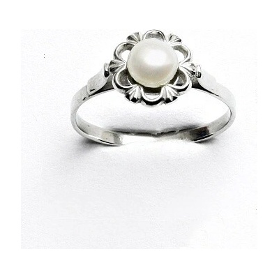 Čištín stříbrný přírodní říční perla bílá T 1525