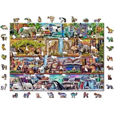 Wooden City - Puzzle Stewart: The Amazing Animal Kingdom wooden - 1 000 piese