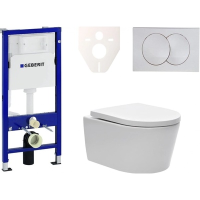 Závěsný WC set Geberit do lehkých stěn / předstěnová montáž + WC SAT Brevis SIKOGES6W7 – Zbozi.Blesk.cz
