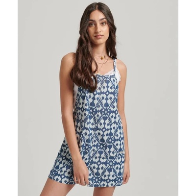 SUPERDRY Vintage Woven sleeveless romper - Blue (Denim AOP)