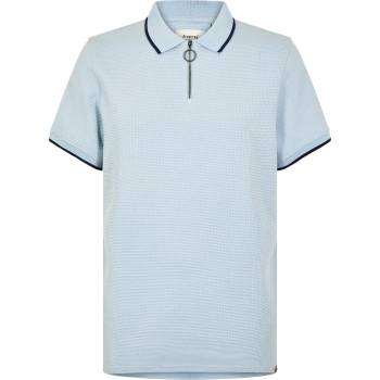 Firetrap Блуза с яка Firetrap Men's Waffle Short-Sleeve Polo Shirt - Blue