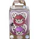 BIBI Silikónové cumlíky Happiness Dental Premium Duo Tiger Swiss univerzálne červená/ružová