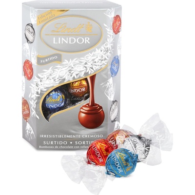 Lindt Lindor Mix pralinek Stříbrný 200 g