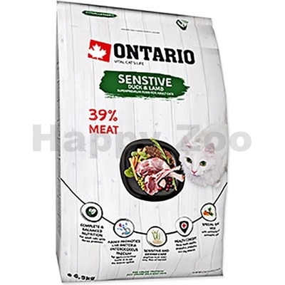 Ontario Cat Fresh Meat Sensitive Duck & Lamb 6,5 kg