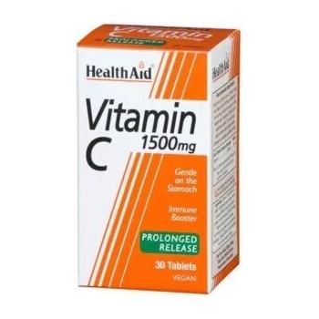 HEALTHAID Хранителна добавка витамин Ц с удължено действие 1500мг, HEALTH AID Vitamin C 1500mg Prolonged Release - 30 Tablets