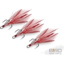 Delphin B!RD Hook TRIPLE červená pírka vel.10 3 ks
