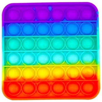 Push game Antistresová hra čtverec duhový