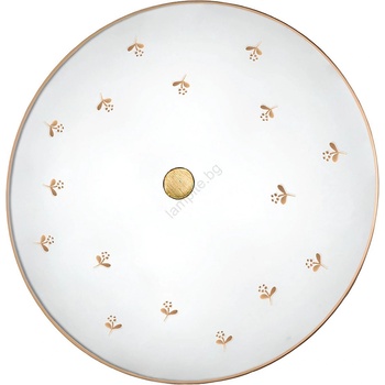 Kolarz 731. U14.4. 160 - Стенно осветително тяло NONNA 4xE27/60W/230V, Ø 54 см, флорален мотив, розово злато (KL0423)