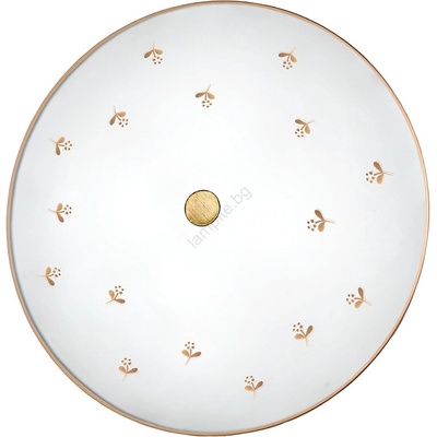 Kolarz 731. U14.4. 160 - Стенно осветително тяло NONNA 4xE27/60W/230V, Ø 54 см, флорален мотив, розово злато (KL0423)