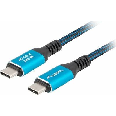 Lanberg CA-CMCM-45CU-0020-BK USB-C - USB-C 2m černý modrý