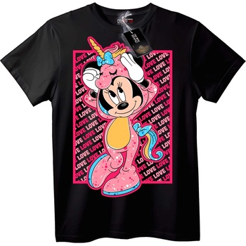 NOONEBRAND Тениска Minnie Mouse Еднорог Любов - 5XL, White