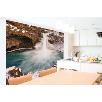 DIMEX ART s. r. o Самозалепваща се флизелинова фототапета исландски водопад 375 x 250 см