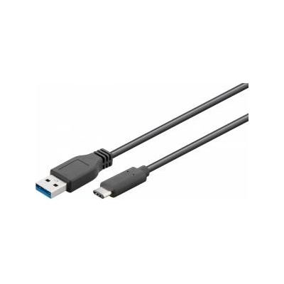 MicroConnect USB 3.2 Gen 1 C-A Cable, 3m Black, for synching and charging, Speed Rate at 5 Gbs