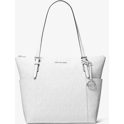 Michael Kors kabelka Jet Set tote md signature bílá