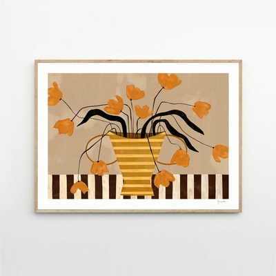 The Poster Club Plagát Blue Lady by Stine Belden Røed 50x70cm