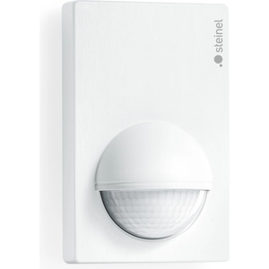 STEINEL motion detector IS 180-2 white, 180° passive infrared motion sensor, twilight sensor for indoor and outdoor use, (W x H) 76 mm x 120 mm - 603212 (603212)