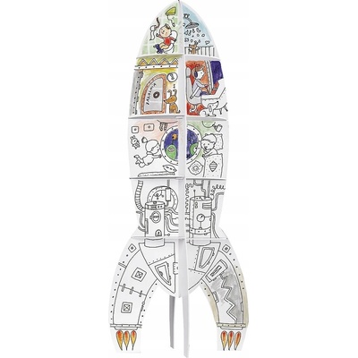 3D Omaľovánka Monumi Raketa XXL papierová 100 cm