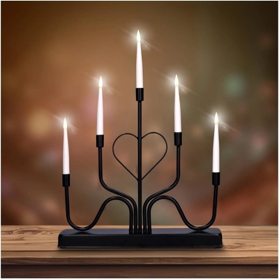 Brilagi LED Vianočný svietnik LED/2xAA čierna BG0964