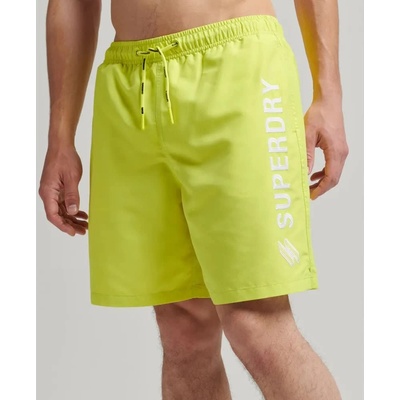 Superdry Бански гащета Superdry Code Applque 19Inch swimming shorts - Green (Electric Lime)