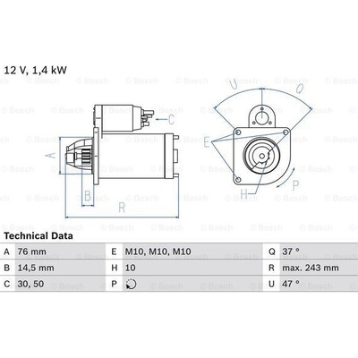 BOSCH Startér 0986022840