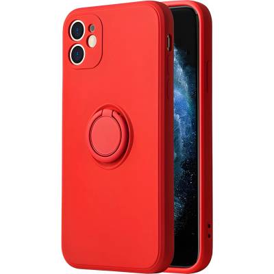 Vennus Силиконов калъф с пръстен за Samsung Galaxy S9 Plus - Червен KP18145